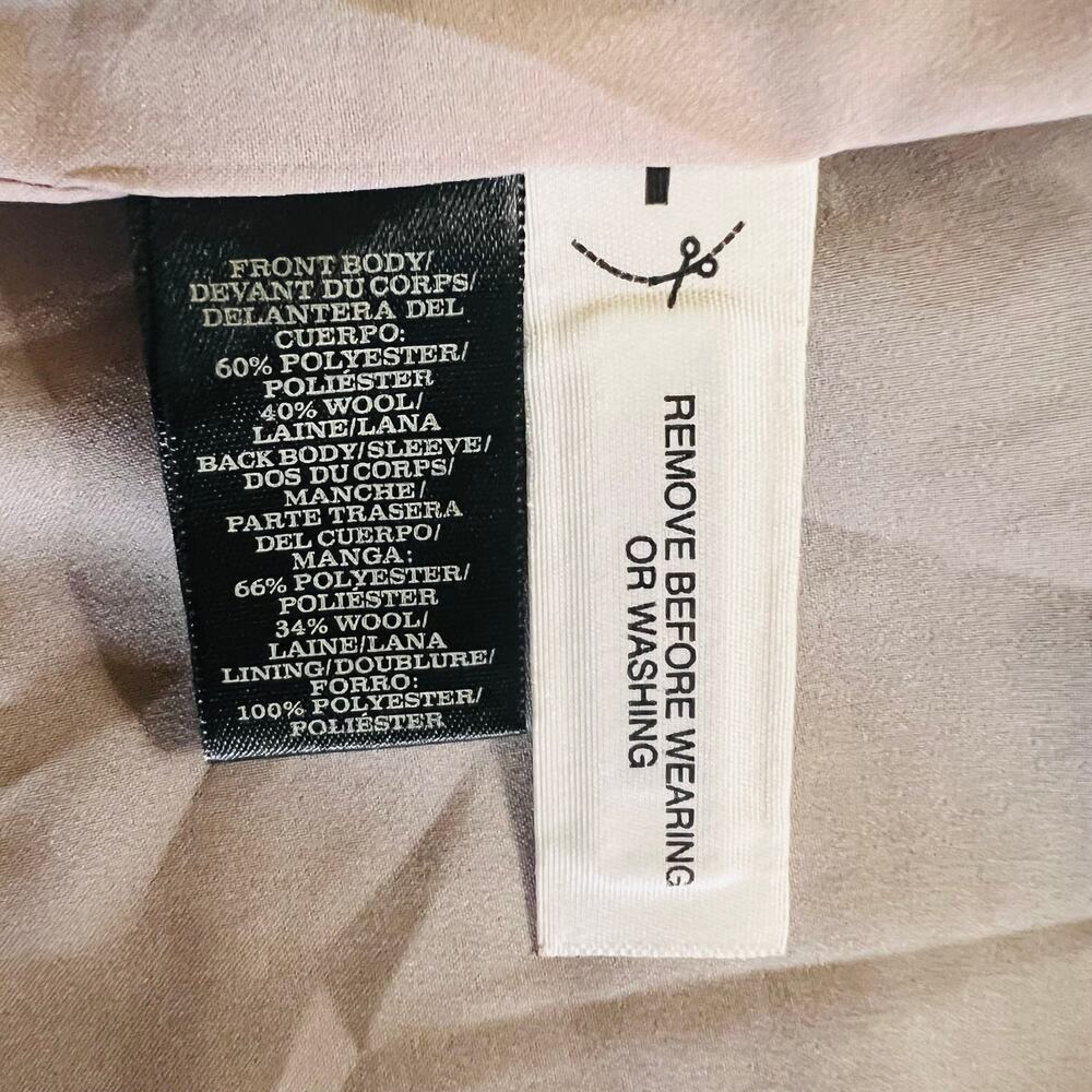 Ann Taylor Wool Blend Tuxedo Style Open Front Colorblock Blazer Sz 10 Gray Black - Picture 7 of 10